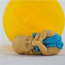 Силиконовая форма - 3D - Малыш с полотенцем