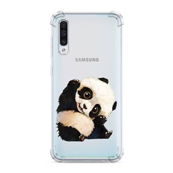 Противоударный силиконовый чехол Большеглазая панда на Samsung Galaxy A50