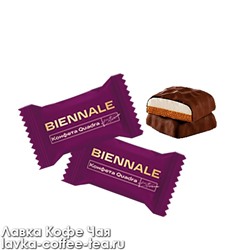 конфеты весовые Biennale Quadra Plombire, начинка со вкусом пломбира, джандуйя, молочный шоколад 1 кг.