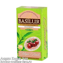чай зелёный Basilur Волшебные фрукты клюква 1,5 г.*25 пак.