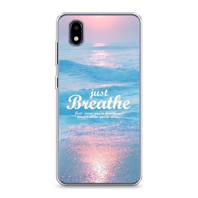 Силиконовый чехол Just breathe на ZTE Blade A3 (2020)