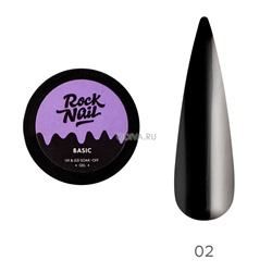 RockNail, гель-краска №02 (Total Black), 3 гр