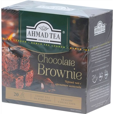 AHMAD TEA. Desserts Collection. Chocolate Brownie карт.пачка, 20 пирамидки