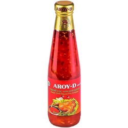 Соус Чили сладкий для курицы в пластиковой бутылке AROY-D 550 г