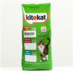 Сухой корм KiteKat "Мясной пир" для кошек, 15 кг