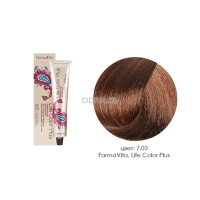 FarmaVita, Life Color Plus - крем-краска для волос (7.03 теплый блондин)