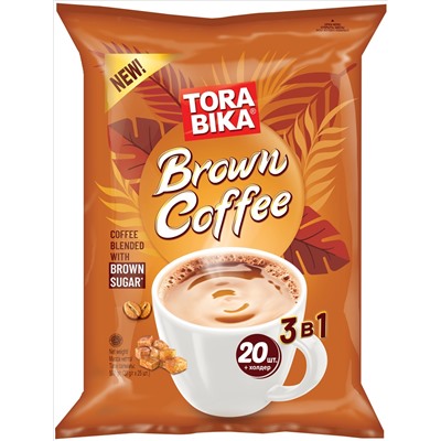 TORABIKA Cappuccino. Brown Coffee мягкая упаковка, 20 пак.
