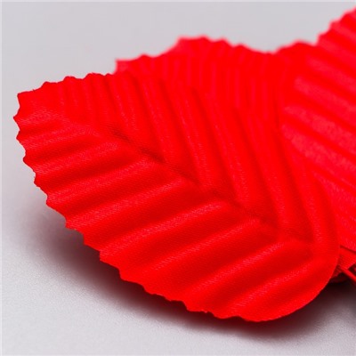 Декор для творчества "Лист березы" красный 1 набор=1 букет, в букете 10 шт 10 см