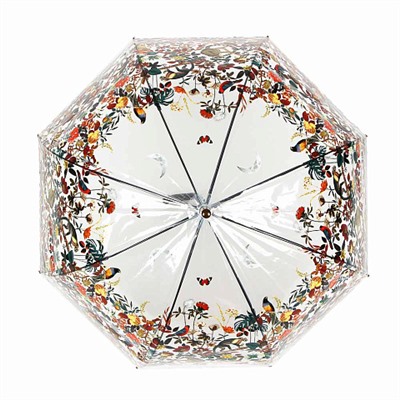 Зонт - трость женский, металл, пластик, ПВХ, 60 см, 8 спиц, 4 дизайна, RST915A