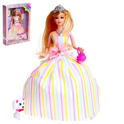 Кукла модель шарнирная "Лиза" в платье, с аксессуарами, МИКС 7023875