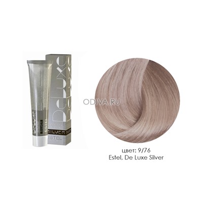 Estel, De Luxe Silver - крем-краска (9/76 блондин коричнево-фиолетовый), 60 мл
