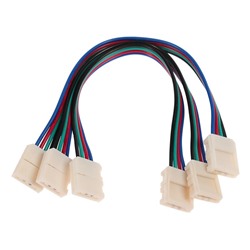 Набор соединяющих коннекторов Ecola для RGB ленты, 10 мм, 3 шт
