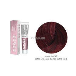 Estel, De Luxe Sense Extra Red - крем-краска (66/56 темно-русый красно-фиолетовый), 60 мл