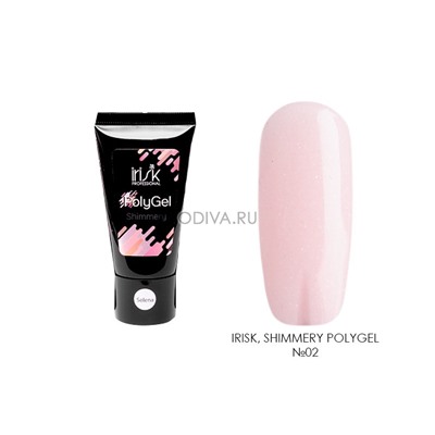 Irisk, Shimmery PolyGel - полигель с шиммером в тубе (№02), 30 гр