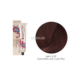 FarmaVita, Life Color Plus - крем-краска для волос (6.52 темный блондин шоколадный (красное дерево))