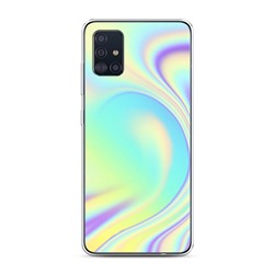 Силиконовый чехол Нежно-голубая голограмма на Samsung Galaxy A51