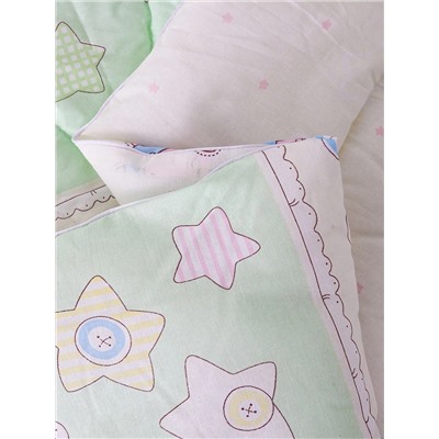 Текс-Плюс / Набор детский одеяло и подушка - Веселый паровозик