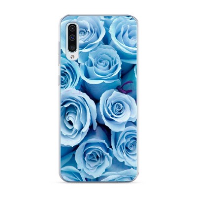 Силиконовый чехол Лазурные розы на Samsung Galaxy A50