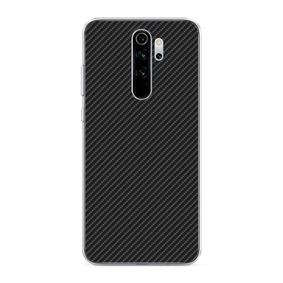 Силиконовый чехол Черный карбон на Xiaomi Redmi Note 8 Pro