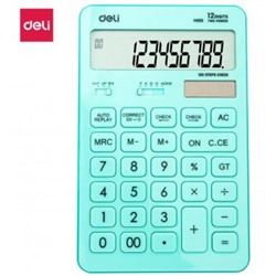 Калькулятор 12 разрядов Touch EM01531 108х15х175 мм голубой (1176693) Deli