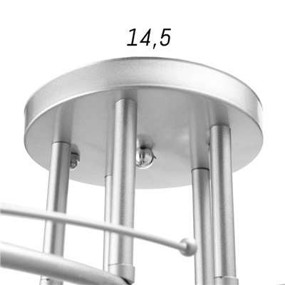 Люстра 1084/5SL 40Вт Е27 серебро 56х56х23 см