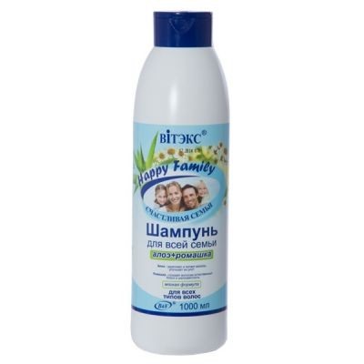 Витэкс Happy Family Шампунь для всех типов волос Алоэ+Ромашка 1000мл