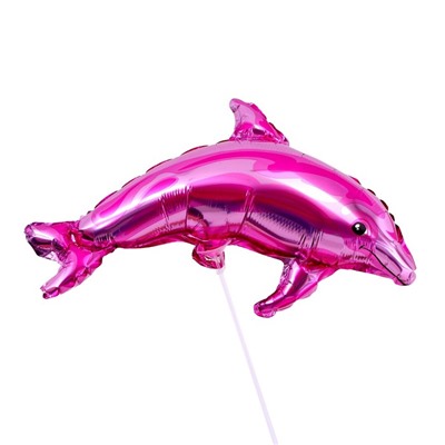 Шар фольгированный 14" «Дельфин», цвет розовый