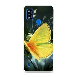 Силиконовый чехол Желтая бабочка на ZTE Blade A51