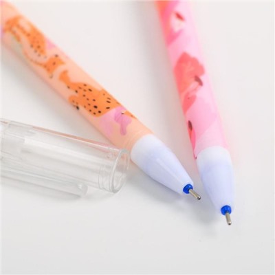 Ручка гелевая пиши-стирай «Тропики внутри тебя» МИКС, синяя паста, 0,5 мм цена за 1 шт