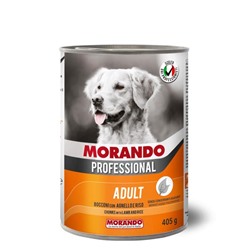 Влажный корм Morando Professional для собак, кусочки ягненка и рис, 405 г