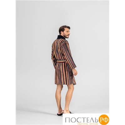 TOGAS ЭРВЕ корич-черн Халат L-XL(50), 1 пр., 75% хлопок/25% модал, 450 г/м2