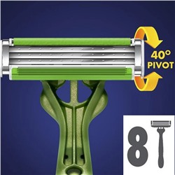 Станок для бритья одноразовый Dʤɪˈlett БЛЮ-3 Simple SENSITIVE (8 шт.) (Плавающая головка) (Оригинал)