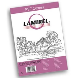 Обложка для переплета А4 100 шт. 150мкм красная "Transparent" PVC LA-78781 Lamirel