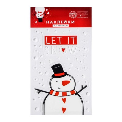 Наклейки на телефон Let it snow, 8 × 14 см