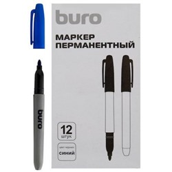 Маркер перманентный 2,5 мм Base синий круглый (1487337) BURO
