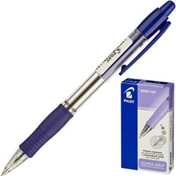 Ручка автоматическая шариковая масляная 0.7мм "Super Grip" BPGP-10R-F L синяя Pilot