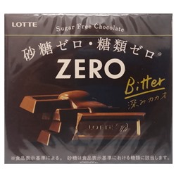 Горький шоколад без сахара Zero Bitter Lotte, Япония, 50 г Акция