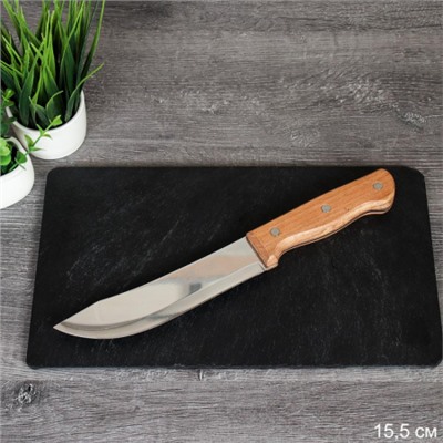 Нож кухонный 15,5 см, деревянная ручка / C40-603 /уп 144/