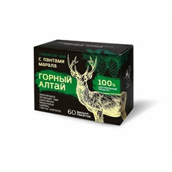 Травяной чай с пантами алтайского марала "Горный Алтай", фильтр-пакеты 60 шт*1,5 г., Фарм-Продукт