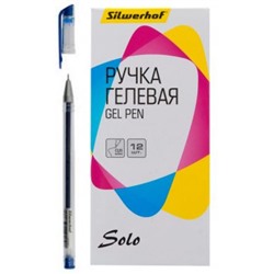 Ручка гелевая "Solo" 0.5мм синяя, игольчатый пишущий узел (1474301) SILWERHOF