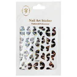 Nail Art Sticker, 2D стикер Z-D4305 (металлик, золото)