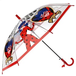 Зонт детский Леди Баг и Супер Кот прозрачный, 50 см, в пак. ИГРАЕМ ВМЕСТЕ