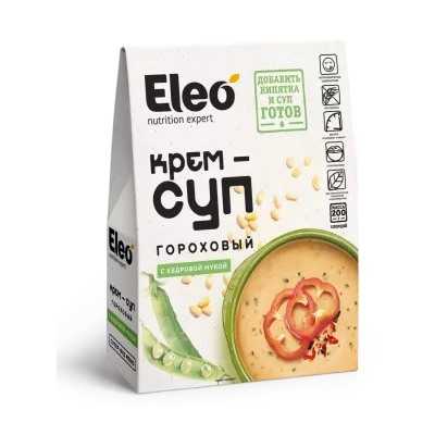 Крем-суп гороховый с кедровой мукой Eleo, 200 гр.