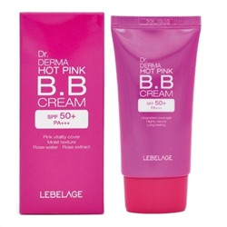 Lebelage BB-крем увлажняющий с экстрактом розы / Dr. Derma Hot Pink BB Cream Spf 50+ Pa+++, 30 мл