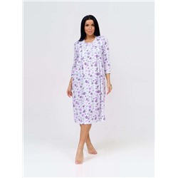 Ночная сорочка женская Текс-Плюс, цвет белый фиолетовый