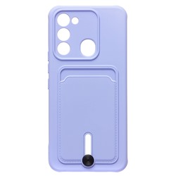 Чехол-накладка - SC304 с картхолдером для "Tecno Spark 8c/Spark Go (2022)" (dark violet)