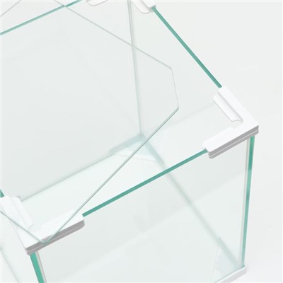 Аквариум Куб белый уголок, покровное стекло,  50л, 35 x 35 x 40 см