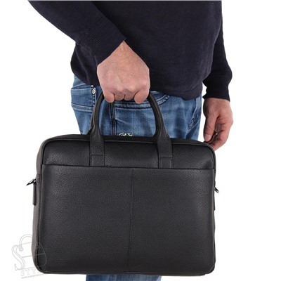Портфель мужской кожаный 221127-1G black S-Style