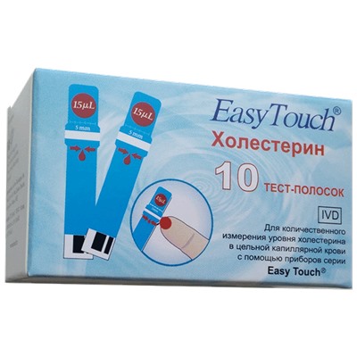 ТЕСТ-ПОЛОСКИ EASY TOUCH  ХОЛЕСТЕРИН N10