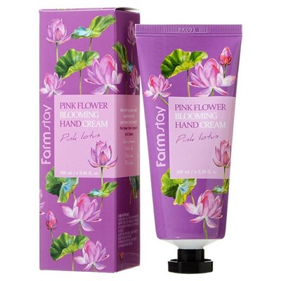 КРЕМ ДЛЯ РУК С РОЗОВЫМ ЛОТОСОМ FLOWER BLOOMING HAND CREAM PINK LOTUS, 100мл